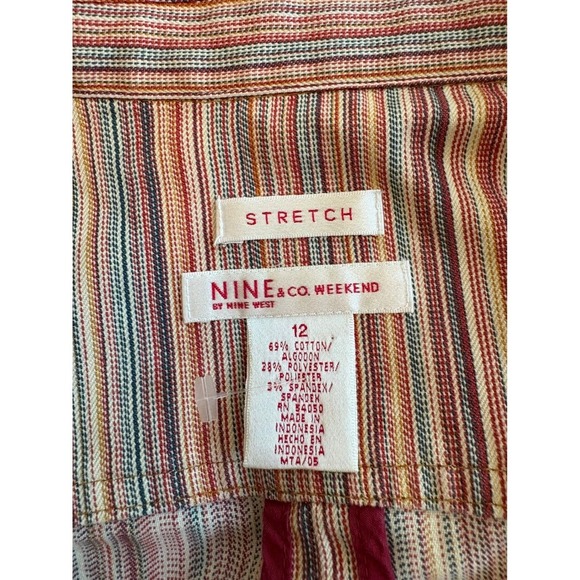 Vintage Nine & Co Weekend Striped Stretch Blazer Jacket Womens Career Casual - Picture 4 of 5